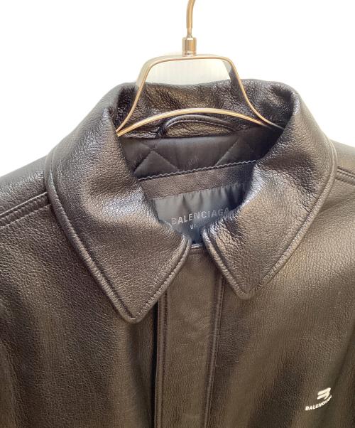 BALENCIAGA（バレンシアガ）BALENCIAGA (バレンシアガ) ジップアップレザーブルゾン ブラック サイズ:Sの古着・服飾アイテム