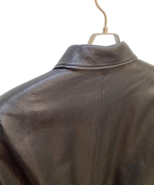 BALENCIAGA（バレンシアガ）BALENCIAGA (バレンシアガ) ジップアップレザーブルゾン ブラック サイズ:Sの古着・服飾アイテム