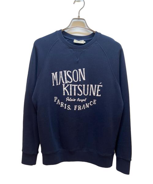 maison kitsune（メゾンキツネ）maison kitsune (メゾンキツネ) クルーネックスウェット ネイビー サイズ:Sの古着・服飾アイテム