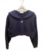 MIU MIUミュウミュウ）の古着「セーラーポイントロゴトップス」｜ネイビー