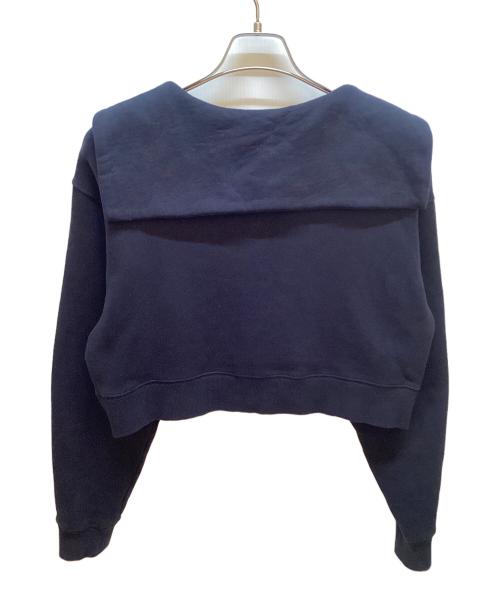 MIU MIU（ミュウミュウ）MIU MIU (ミュウミュウ) セーラーポイントロゴトップス ネイビー サイズ:Sの古着・服飾アイテム