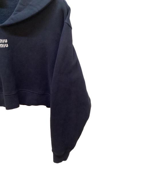 MIU MIU（ミュウミュウ）MIU MIU (ミュウミュウ) セーラーポイントロゴトップス ネイビー サイズ:Sの古着・服飾アイテム