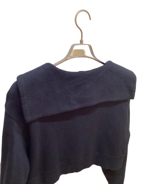 MIU MIU（ミュウミュウ）MIU MIU (ミュウミュウ) セーラーポイントロゴトップス ネイビー サイズ:Sの古着・服飾アイテム