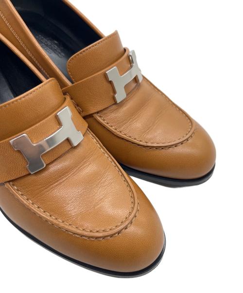 HERMES（エルメス）HERMES (エルメス) コンスタンスローファー ブラウン サイズ:37の古着・服飾アイテム