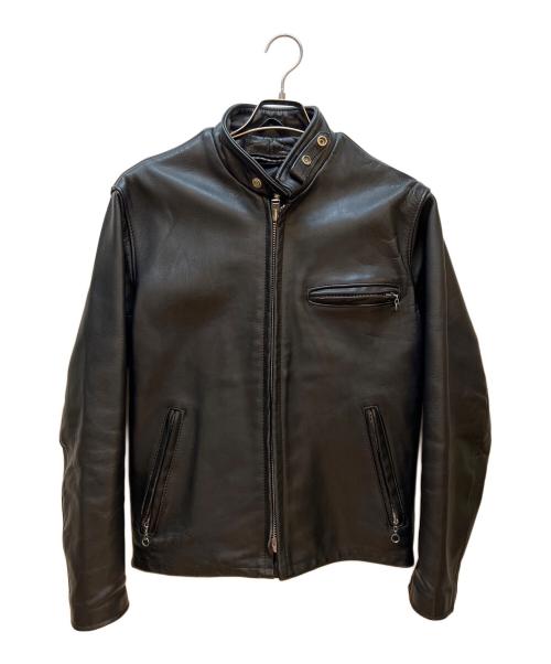 Schott（ショット）Schott (ショット) シングルライダースジャケット ブラック サイズ:36の古着・服飾アイテム