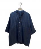HOMME PLISSE ISSEY MIYAKEオム プリッセ イッセイ ミヤケ）の古着「半袖シャツ」｜ネイビー
