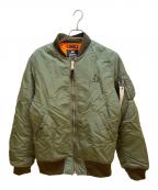 MINEDENIM × WIND AND SEAマインデニム ウィンダンシー）の古着「フライトジャケット」｜オリーブ