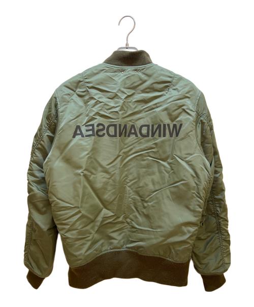MINEDENIM × WIND AND SEA（マインデニム ウィンダンシー）MINEDENIM × WIND AND SEA (マインデニム ウィンダンシー) フライトジャケット オリーブ サイズ:Lの古着・服飾アイテム