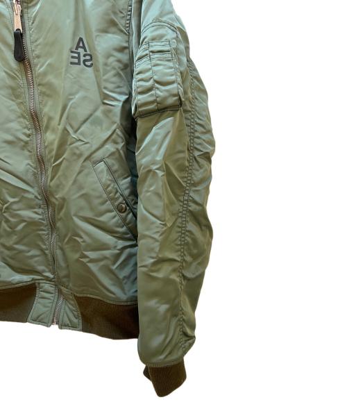 MINEDENIM × WIND AND SEA（マインデニム ウィンダンシー）MINEDENIM × WIND AND SEA (マインデニム ウィンダンシー) フライトジャケット オリーブ サイズ:Lの古着・服飾アイテム