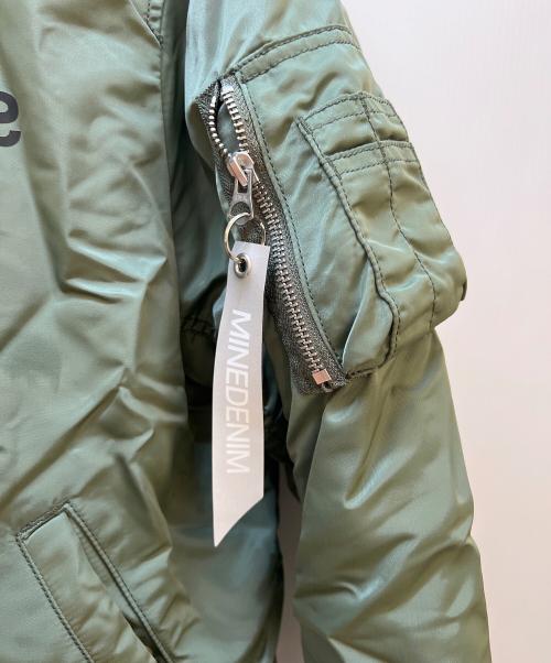 MINEDENIM × WIND AND SEA（マインデニム ウィンダンシー）MINEDENIM × WIND AND SEA (マインデニム ウィンダンシー) フライトジャケット オリーブ サイズ:Lの古着・服飾アイテム