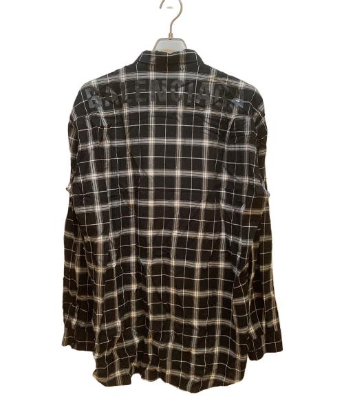 BALENCIAGA（バレンシアガ）BALENCIAGA (バレンシアガ) チェックシャツ ブラック サイズ:39の古着・服飾アイテム