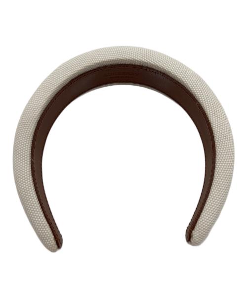 BURBERRY（バーバリー）BURBERRY (バーバリー) カチューシャ アイボリー×ブラウンの古着・服飾アイテム