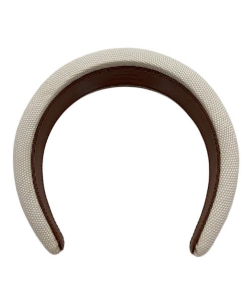 BURBERRY（バーバリー）BURBERRY (バーバリー) カチューシャ アイボリー×ブラウンの古着・服飾アイテム