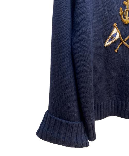 POLO RALPH LAUREN（ポロ・ラルフローレン）POLO RALPH LAUREN (ポロ・ラルフローレン) 厚手ニット ネイビー サイズ:Sの古着・服飾アイテム