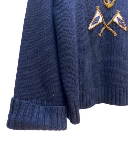POLO RALPH LAUREN（ポロ・ラルフローレン）POLO RALPH LAUREN (ポロ・ラルフローレン) 厚手ニット ネイビー サイズ:Sの古着・服飾アイテム