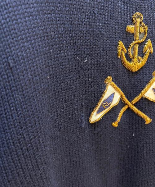 POLO RALPH LAUREN（ポロ・ラルフローレン）POLO RALPH LAUREN (ポロ・ラルフローレン) 厚手ニット ネイビー サイズ:Sの古着・服飾アイテム