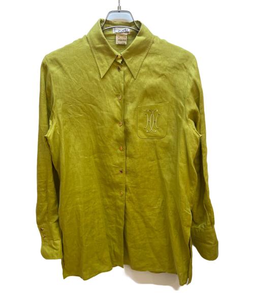 HERMES（エルメス）HERMES (エルメス) セリエボタン長袖リネンシャツ イエロー サイズ:42の古着・服飾アイテム