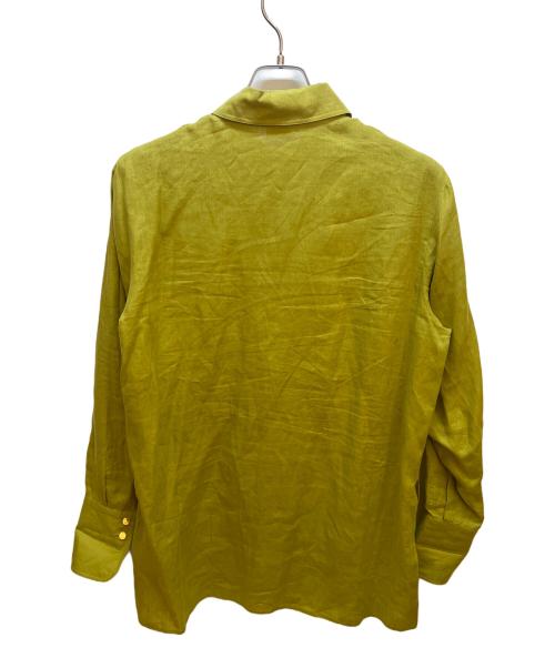 HERMES（エルメス）HERMES (エルメス) セリエボタン長袖リネンシャツ イエロー サイズ:42の古着・服飾アイテム
