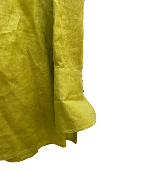 HERMES（エルメス）HERMES (エルメス) セリエボタン長袖リネンシャツ イエロー サイズ:42の古着・服飾アイテム