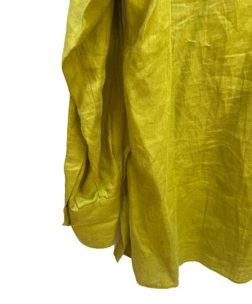 HERMES（エルメス）HERMES (エルメス) セリエボタン長袖リネンシャツ イエロー サイズ:42の古着・服飾アイテム