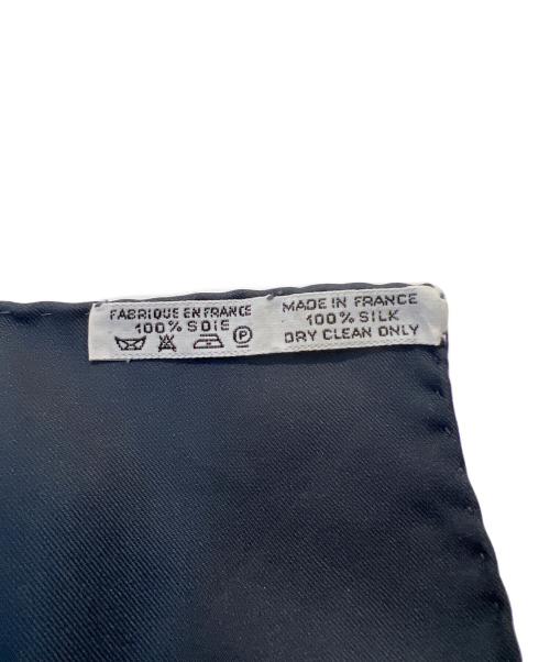 HERMES（エルメス）HERMES (エルメス) シルクスカーフ ブルー×ブラックの古着・服飾アイテム