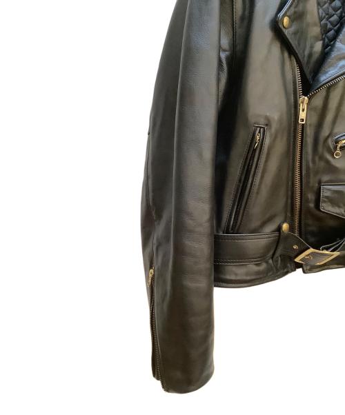VANSON（バンソン）VANSON (バンソン) レザーライダースジャケット ブラック サイズ:42の古着・服飾アイテム