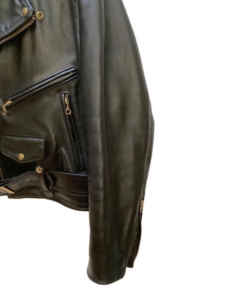 VANSON（バンソン）VANSON (バンソン) レザーライダースジャケット ブラック サイズ:42の古着・服飾アイテム