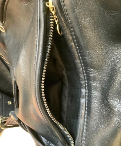 VANSON（バンソン）VANSON (バンソン) レザーライダースジャケット ブラック サイズ:42の古着・服飾アイテム