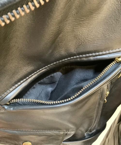 VANSON（バンソン）VANSON (バンソン) レザーライダースジャケット ブラック サイズ:42の古着・服飾アイテム