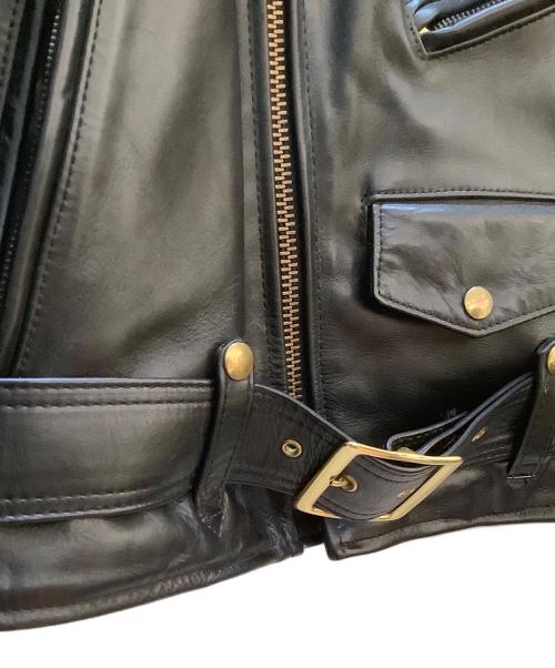 VANSON（バンソン）VANSON (バンソン) レザーライダースジャケット ブラック サイズ:42の古着・服飾アイテム