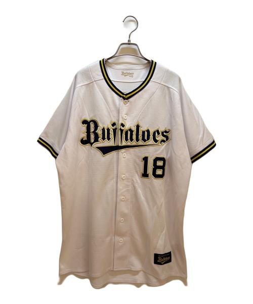 オリックス・バファローズ（オリックス・バファローズ）オリックス・バファローズ (オリックス・バファローズ) 野球ユニフォーム ホワイト サイズ:Oの古着・服飾アイテム