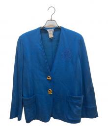 HERMES（エルメス）の古着「厚手カーディガン」｜ブルー