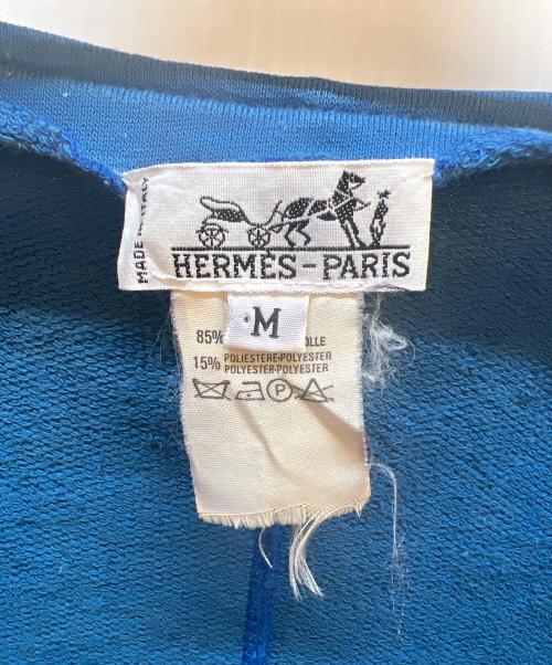 HERMES（エルメス）HERMES (エルメス) 厚手カーディガン ブルー サイズ:Mの古着・服飾アイテム