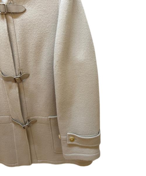 HERMES（エルメス）HERMES (エルメス) アピベルトノーカラーショートコート ベージュ サイズ:40の古着・服飾アイテム