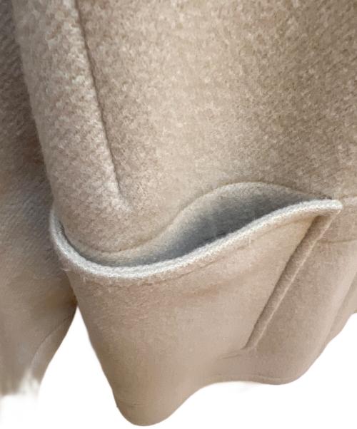 HERMES（エルメス）HERMES (エルメス) アピベルトノーカラーショートコート ベージュ サイズ:40の古着・服飾アイテム