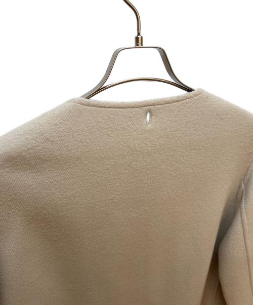 HERMES（エルメス）HERMES (エルメス) アピベルトノーカラーショートコート ベージュ サイズ:40の古着・服飾アイテム