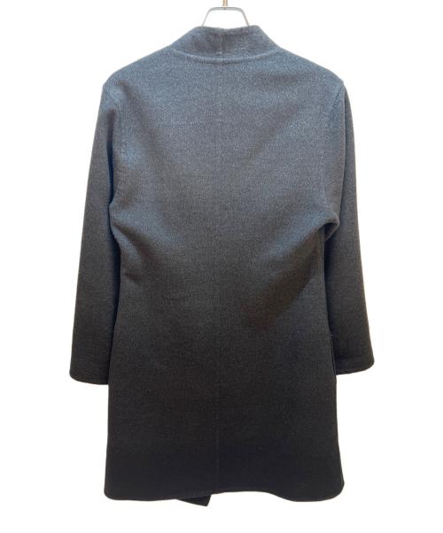 HERMES（エルメス）HERMES (エルメス) ノーカラーコート グレー サイズ:40の古着・服飾アイテム