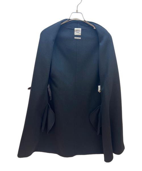 HERMES（エルメス）HERMES (エルメス) ノーカラーコート グレー サイズ:40の古着・服飾アイテム
