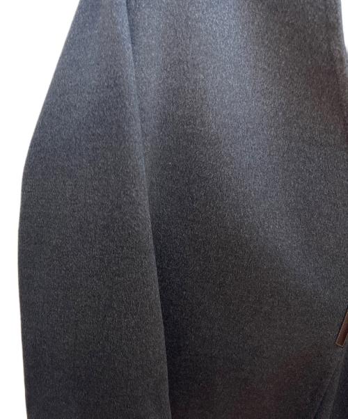 HERMES（エルメス）HERMES (エルメス) ノーカラーコート グレー サイズ:40の古着・服飾アイテム