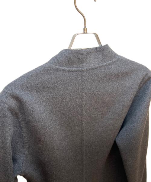 HERMES（エルメス）HERMES (エルメス) ノーカラーコート グレー サイズ:40の古着・服飾アイテム