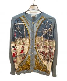 HERMES（エルメス）の古着「薄手カーディガン」｜スカイブルー