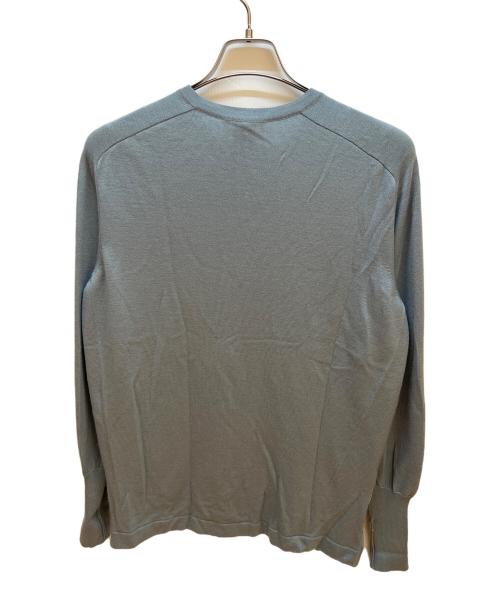 HERMES（エルメス）HERMES (エルメス) 薄手カーディガン スカイブルー サイズ:38の古着・服飾アイテム