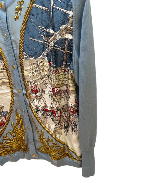 HERMES（エルメス）HERMES (エルメス) 薄手カーディガン スカイブルー サイズ:38の古着・服飾アイテム