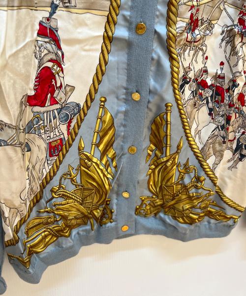 HERMES（エルメス）HERMES (エルメス) 薄手カーディガン スカイブルー サイズ:38の古着・服飾アイテム