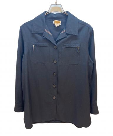 HERMES エルメス　ジャケット　42 中古・古着通販】HERMES (エルメス) シャツジャケット ブラック サイズ