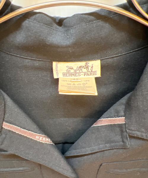 HERMES（エルメス）HERMES (エルメス) シャツジャケット ブラック サイズ:42の古着・服飾アイテム