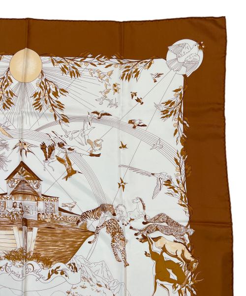 HERMES（エルメス）HERMES (エルメス) シルクスカーフ ブラウンの古着・服飾アイテム