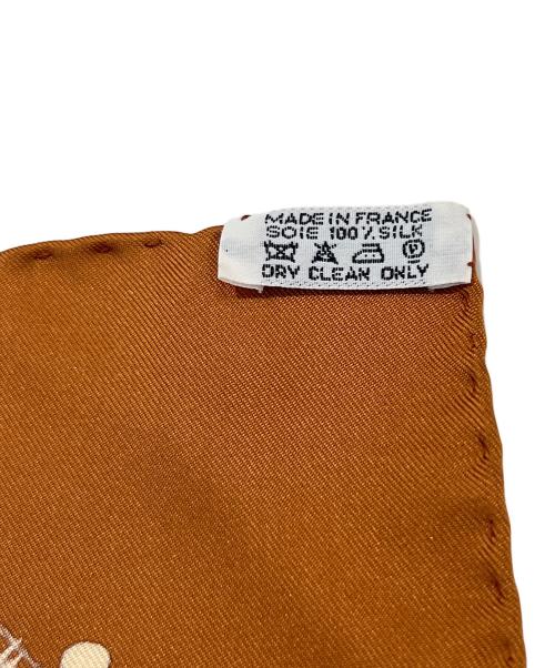 HERMES（エルメス）HERMES (エルメス) シルクスカーフ ブラウンの古着・服飾アイテム
