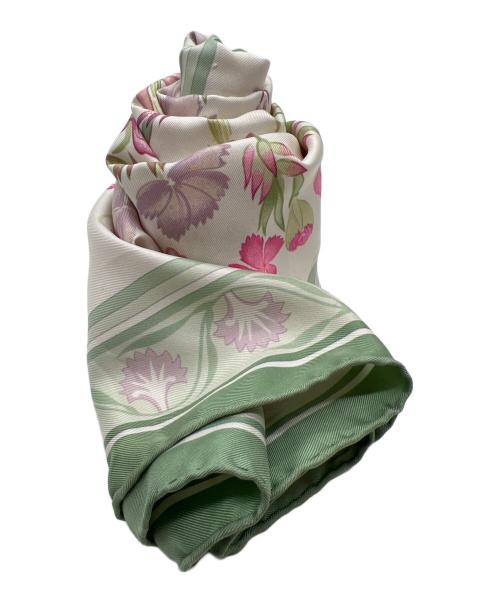 HERMES（エルメス）HERMES (エルメス) スカーフ ベージュ×グリーンの古着・服飾アイテム