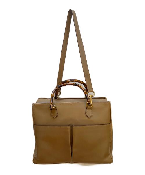 GUCCI（グッチ）GUCCI (グッチ) 2WAYショルダーバッグ ベージュの古着・服飾アイテム